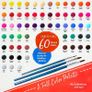 Acrylic Paint Set 60 Paints for Canvas, Wood, Ceramic And Fabric Non-Toxic, Vibrant Pigments for Beginners, Students and Professional Artists  Art Supplies (FREE POSTAGE) Image 2