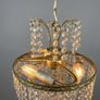 Vintage 1970s Brass & Crystal Chandelier Image 4