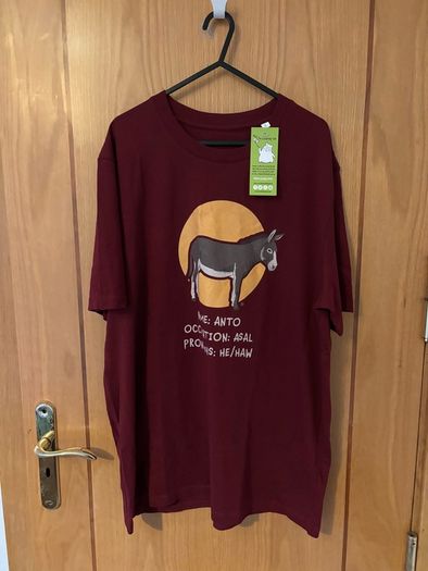 Brand New Funny Hairy Baby Donkey Pronouns Cotton T-Shirt L