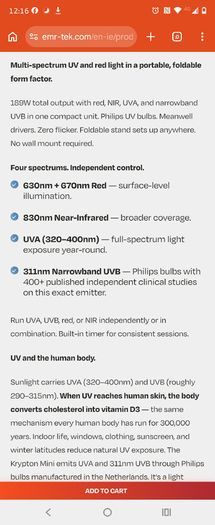 UV Red Light Panel