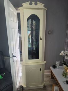 Corner Cabinet Upholsterered With Light Inside Needs A Bit Of Paint