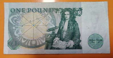 Bank of England 1 Pound banknote Queen Elizabeth II