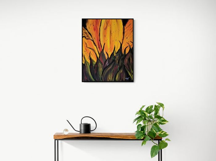 Original hand paint picture, painting by Strzala