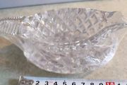 Old Small Cut Glass Greavy Dish With A Plat.
