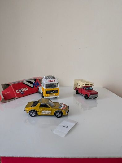 4 vintage Corgi Juniors die-cast models, made in Great Britain. These are classic 1:64 scale models