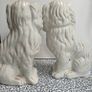 Vintage pair of Staffordshire pottery mantel dogs Image 3