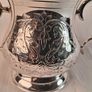 Vintage Silver-Plated Sugar Bowl / Decorative Flower Vessel Image 2
