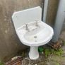 Vintage bathroom sink and pedestal Image 2