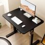 Electric Height Adjustable Standing Desk 80x60cm (31.5x23.6) Sit Stand with Splicing Top for Home Office (Black Frame + Black Desktop) Image 2