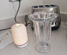 French Style Glass Flower Vase: Embossed Vintage Decor