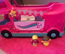 Little people Barbie bus with two figures