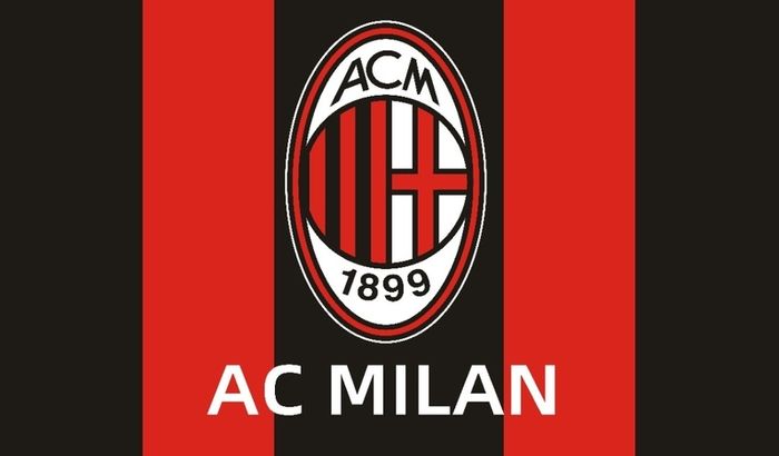AC Milan football flag 5ft x 3ft.