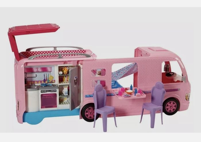 Barbie Dream Camper Van PlaySet Pool Water Slide Doll Caravan Gift Set
