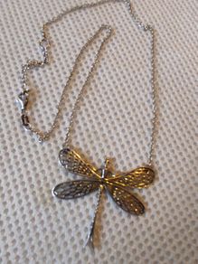 Dragon-fly sterling silver necklace