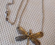 Dragon-fly sterling silver necklace