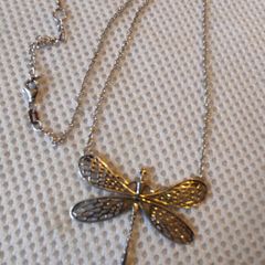 Dragon-fly sterling silver necklace