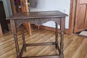 Antique lamp side table