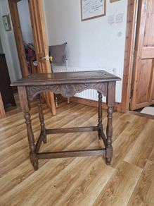 Antique lamp side table