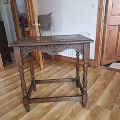 Antique lamp side table