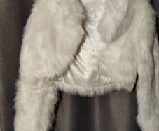 White fur bolero jacket
