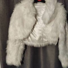 White fur bolero jacket
