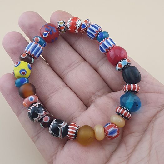 Vintage Venetian Stylr Mix Glass Beads Bracelet