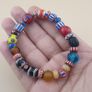 Vintage Venetian Stylr Mix Glass Beads Bracelet Image 7