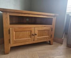 Solid Oak TV Corner unit