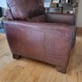 Brown leather armchairs Image 4