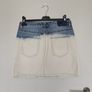 Stradivarius DipDye Ombre Denim Mini Skirt Blue & White Image 2