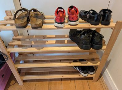 Solid wooden 4 Tier Shoe Rack - Excellent Condition