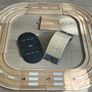 Wooden road/train track and wooden trains Image 3