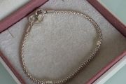 Pandora moments studded chain bracelet size 19.5cm very good condition hallmarked