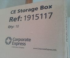 CE Storage Box Ref: 1915117 Qty: 7 - Corporate Express Packaging