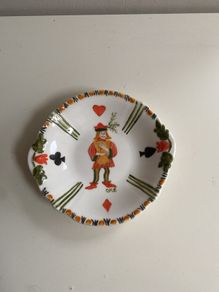 Cute  and unusual little  jester card dish
