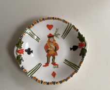Cute  and unusual little  jester card dish