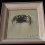Beautiful Vintage Pekingese Dog Portrait Signed Image 8
