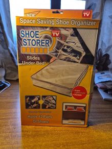 Shoe Sorter Shoe Organizer Slides under Bed.