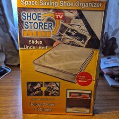 Shoe Sorter Shoe Organizer Slides under Bed.