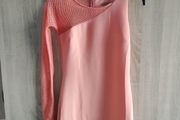 New mini dress one arm mesh net size sm coral
