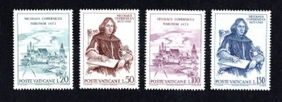 1973 Vatican City 5th centenary of the birth of Copernicus Commemorative Stamps Mint Never Hinged (MNH)