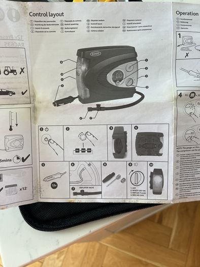 Digital air compressor with LED light