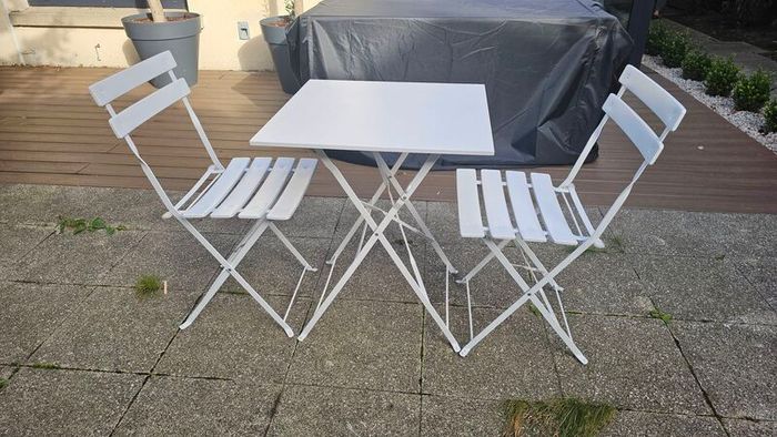 2 seater bistro set, powder coated metal