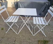 2 seater bistro set, powder coated metal