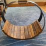 Log Basket for Firewood made from Whiskey Barrel Image 2