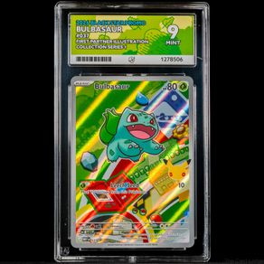 Bulbasaur MEP 037 Ace Grading 9 Mint First Partner Illustration Collection Series 1 Pokemon Card