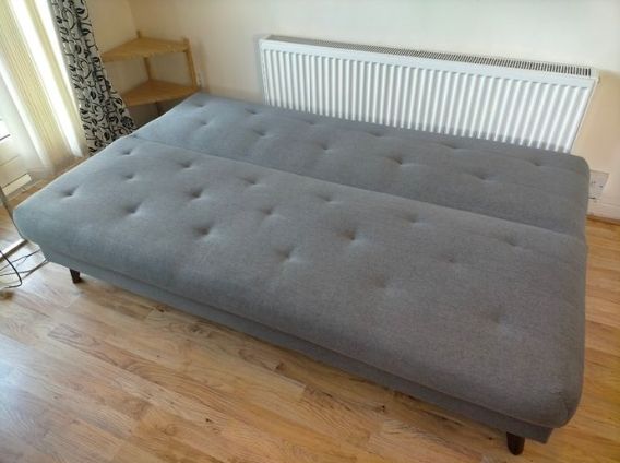 Robson Click Clack Sofa Bed with Storage - Grey