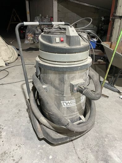 Industrial Hoover for parts or repair on dolly with wheels
