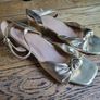 Gold color high heels sandals 40,5 size Image 2