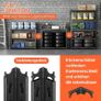 Heavy Duty Metal Shelf 183x90x40 cm with 5 Adjustable Metal Shelf | Garage Shelving Units | Racking for Garage | Storage Shelf for Cellars & Workshops | Load capacity up to 1000 kg | Black Image 4